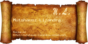 Mutshausz Lizandra névjegykártya